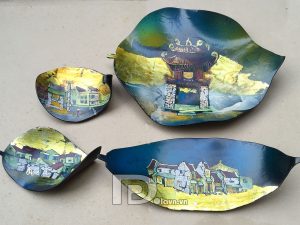 Đĩa lá phổ cổ sơn mài