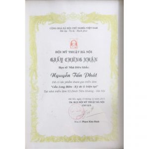 Chứng nhận tác phẩm được tham gia triển lãm "Cầu Long Biên - Ký ức & hiện tại" - Nguyễn Tấn Phát