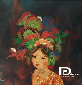 Tranh sơn mài tuổi thơ