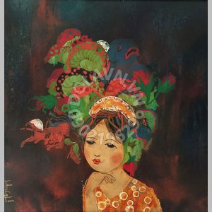 Tranh sơn mài tuổi thơ