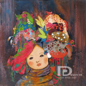 Tranh sơn mài tuổi thơ