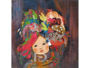 Tranh sơn mài tuổi thơ