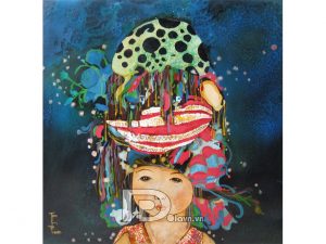 Tranh sơn mài tuổi thơ