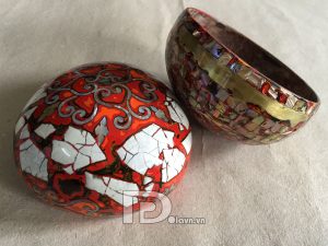 Coconut bowls and hand crafted lacquerware